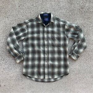 Vintage Pendleton Button Down LS Shirt Mens Sz M Green Heritage Limited Edition